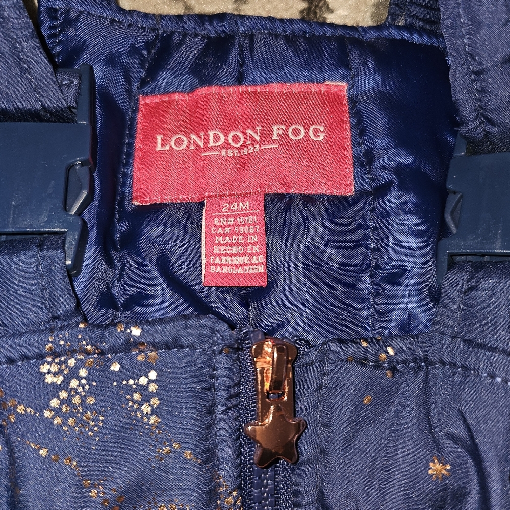London Fog Blue Unicorn Space Snow Pants Bibs Overalls Girls 24 Months Baby - Picture 3 of 5